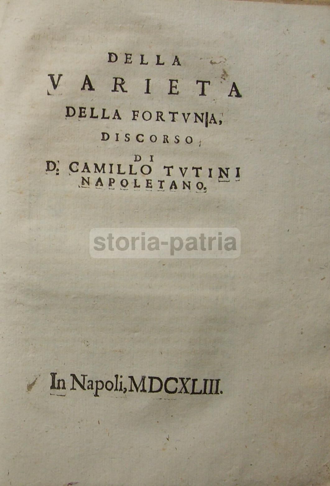 Dell'Origine E Fundation De' Seggi Di Napoli   Camillo Tutini, 1644