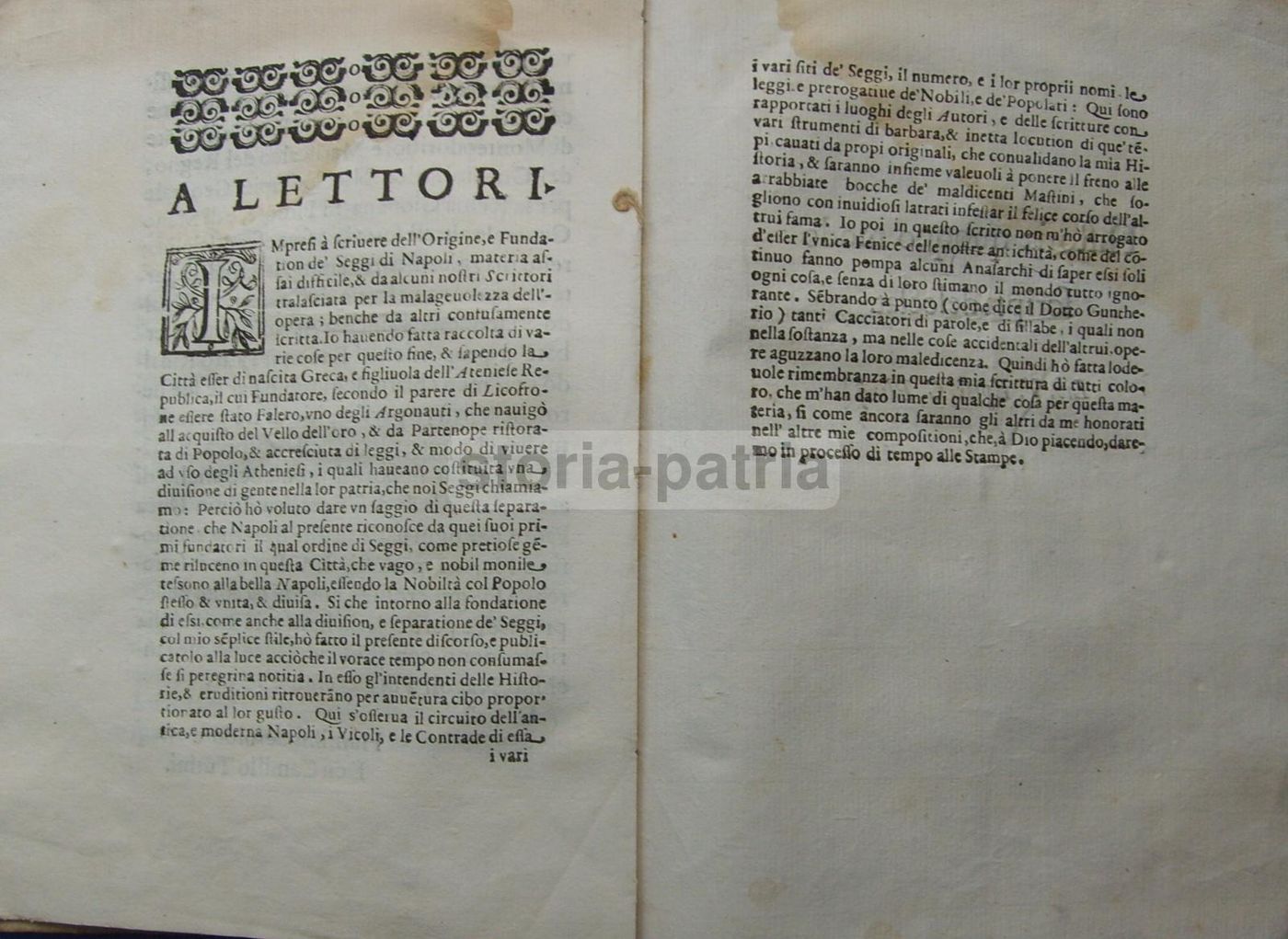 Dell'Origine E Fundation De' Seggi Di Napoli   Camillo Tutini, 1644