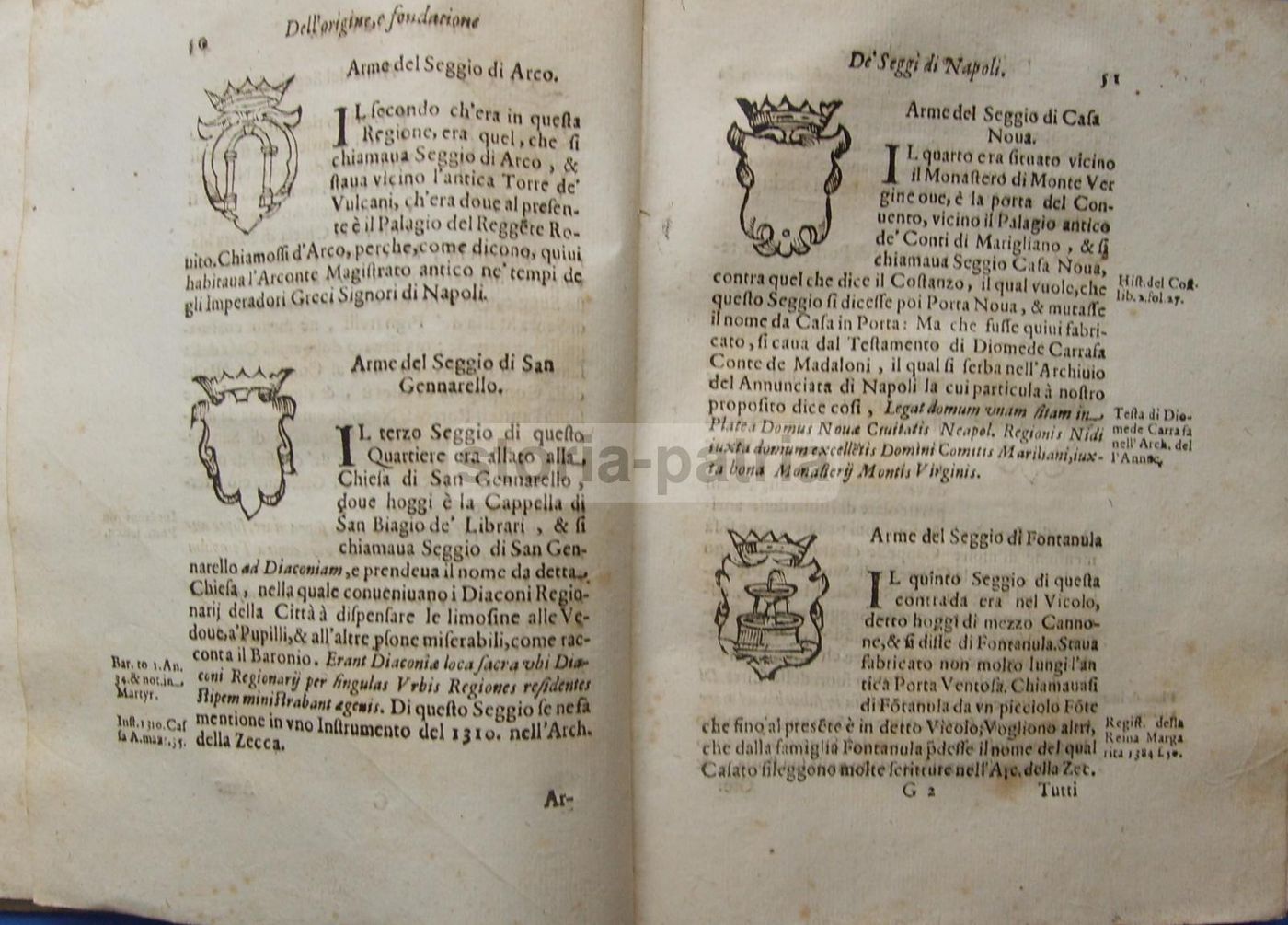 Dell'Origine E Fundation De' Seggi Di Napoli   Camillo Tutini, 1644