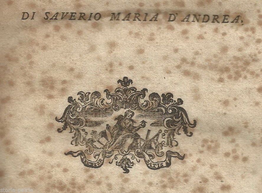 Riduzione Censi Regno Di Napoli 1769 Saverio Maria d'Andrea