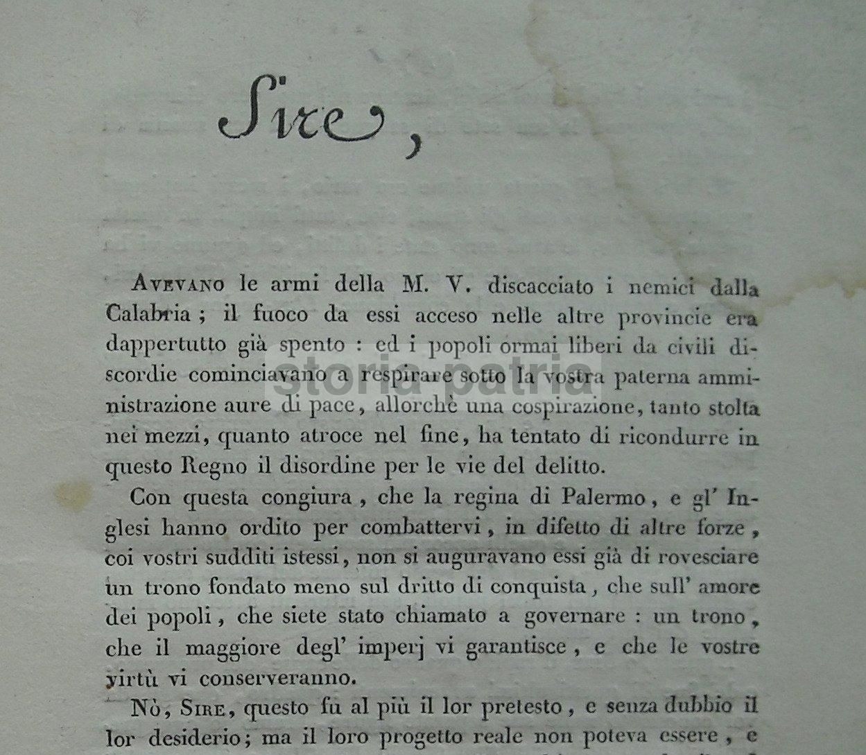 Rapporto Del Ministro Della Polizia Generale Sulla Congiura Del 1807 Nel Regno Di Napoli