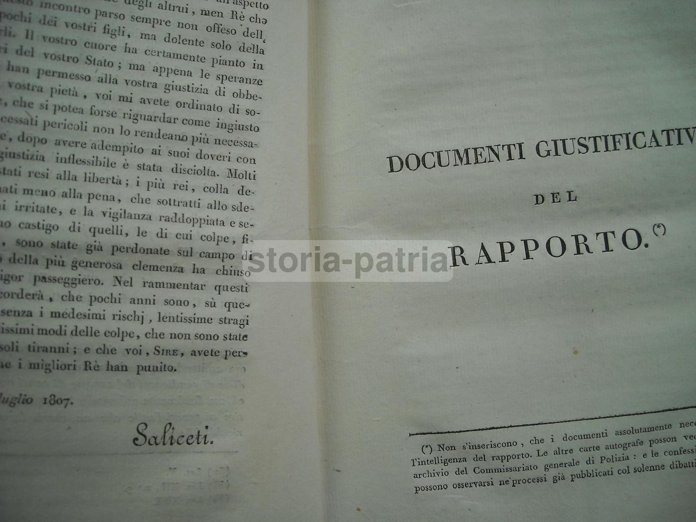 Rapporto Del Ministro Della Polizia Generale Sulla Congiura Del 1807 Nel Regno Di Napoli