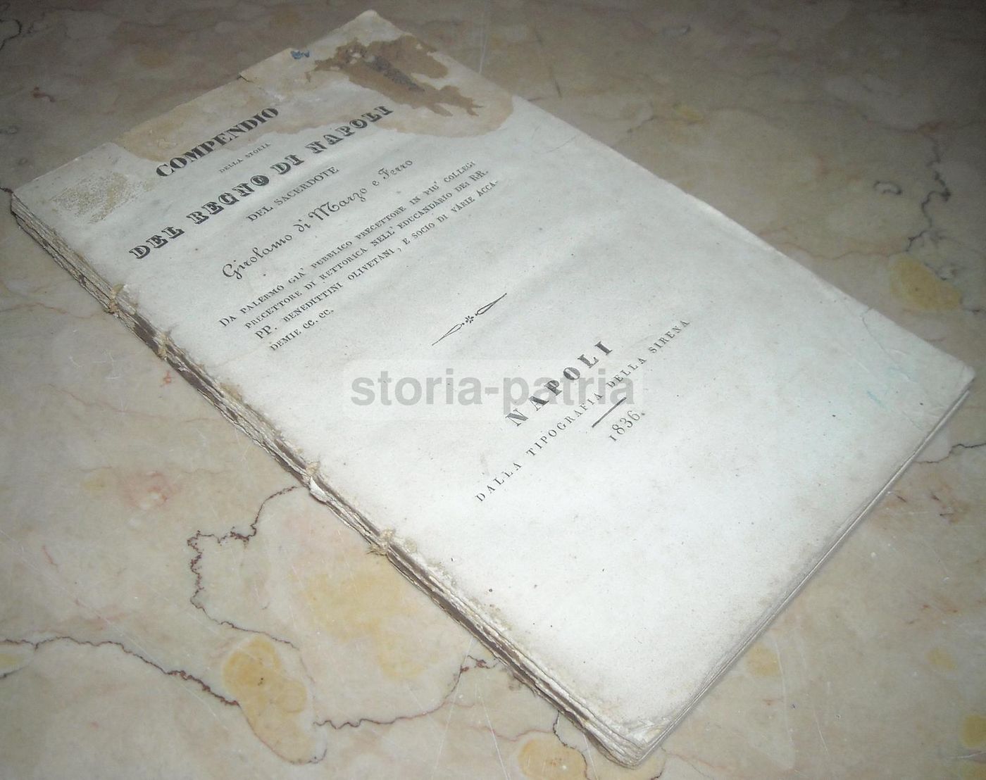 Compendio Della Storia Del Regno Di Napoli (1836), Girolamo Di Marzo E Ferro