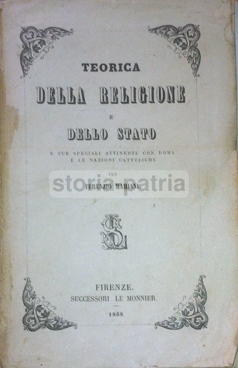 Theory of Religion and the State, Terenzio Mamiani, 1868