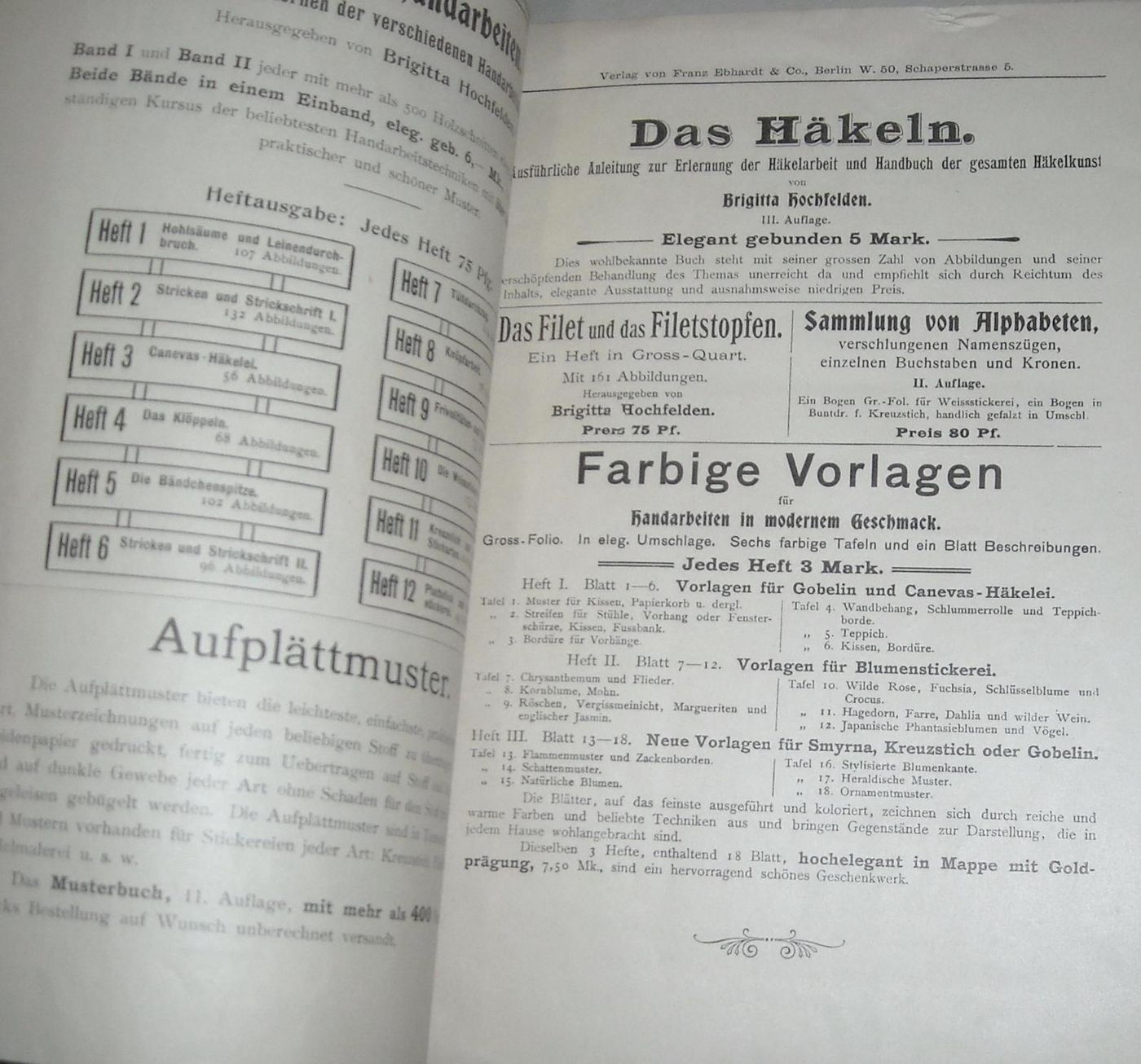 Manuale Di Ricamo E Merletti "Die Bandchenspike" Di Brigitta Hochfelden, Anni '20