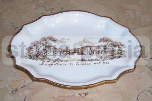 Piatto Porcellana Richard Ginori Doccia Veduta Stabilimento 1735