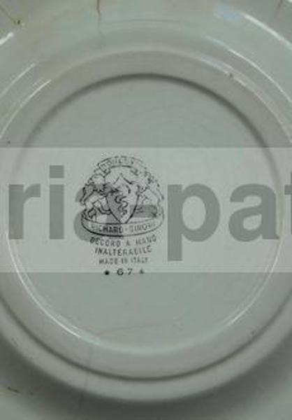 Piatto Richard Ginori Mondovì Ceramica Decorata Floreale Anni '50 '60