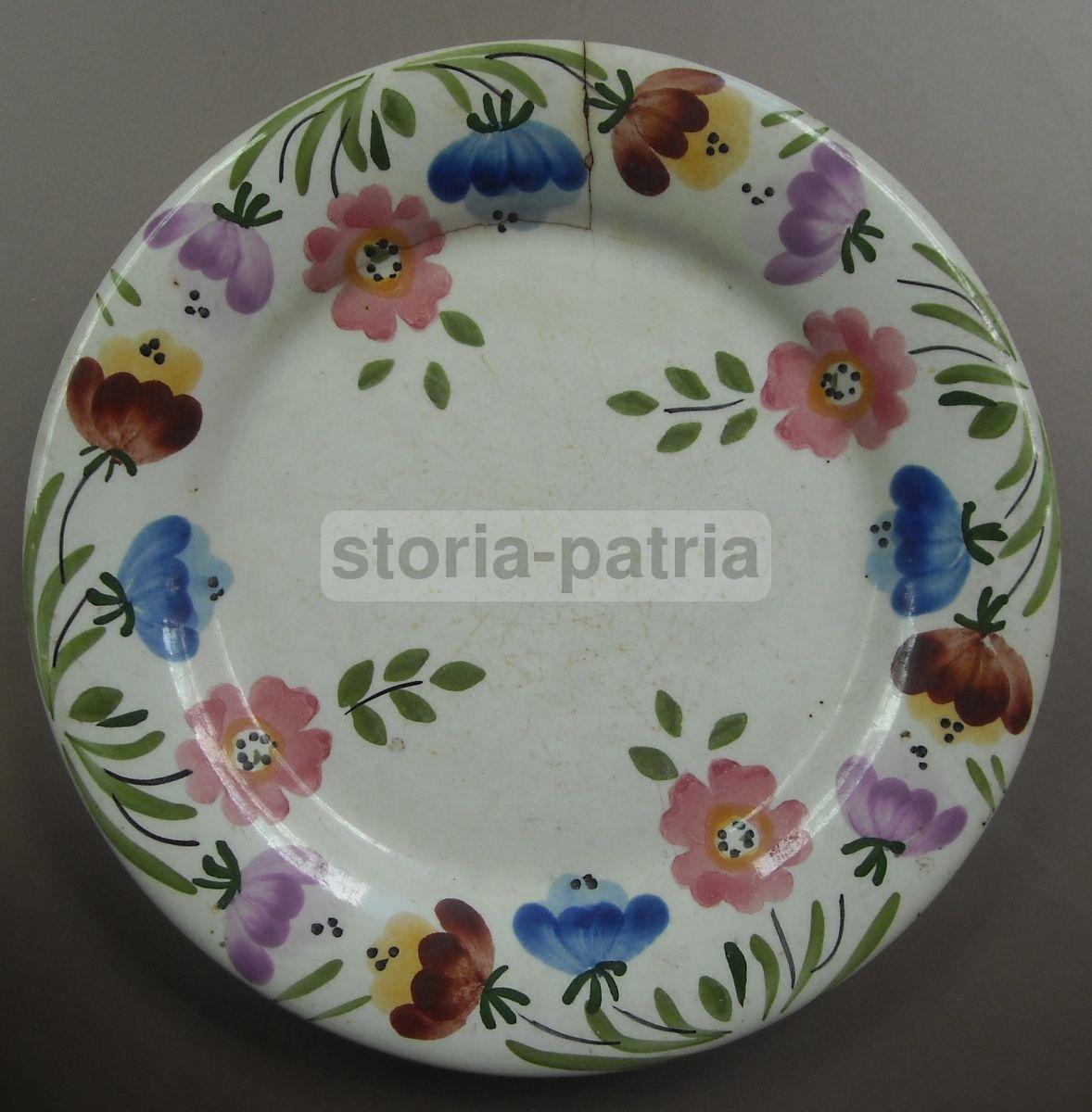 Piatto Richard Ginori Mondovì Ceramica Decorata Floreale Anni '50 '60