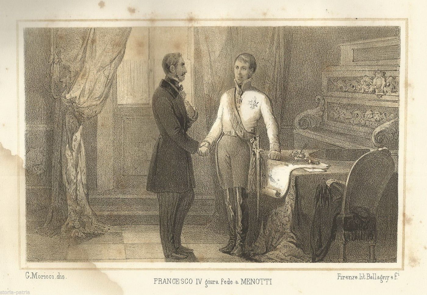 Francesco IV Giura Fede A Menotti