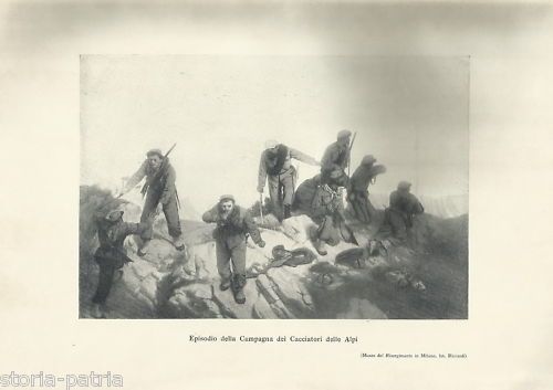 Stampa Cacciatori Delle Alpi, Garibaldi, Risorgimento, 1907