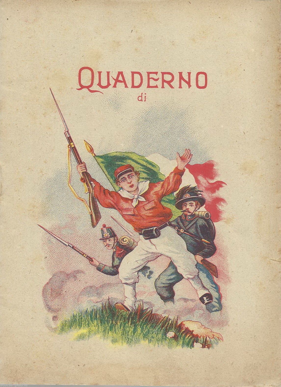 Quaderno Scolastico Storico Garibaldi Sbarco Marsala 1860