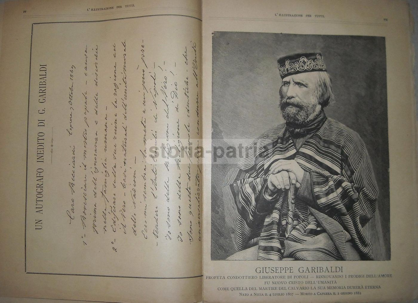 L'Illustrazione Per Tutti: Supplemento Speciale Giuseppe Garibaldi, Perino