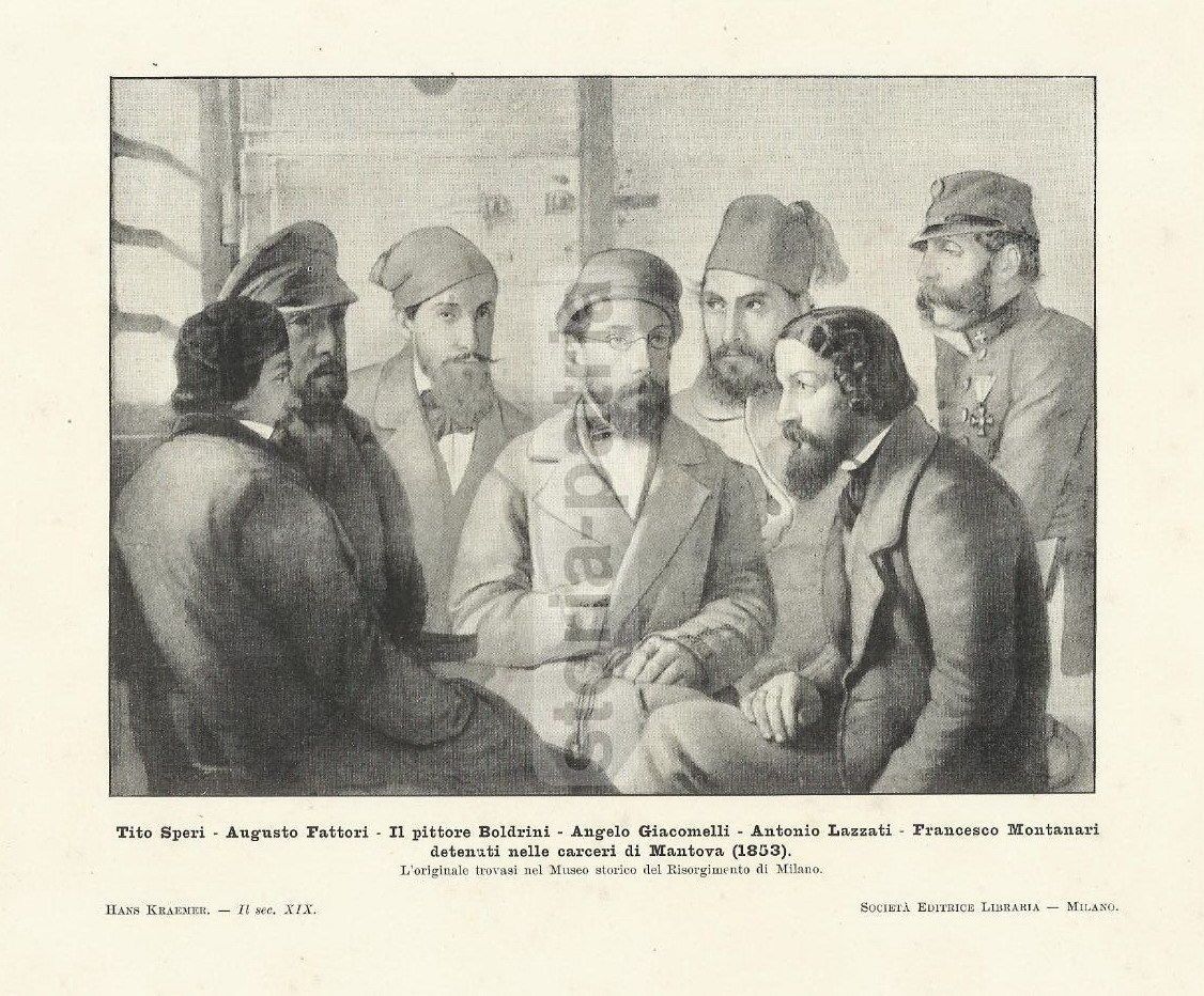 Stampa Risorgimento Mantova: Detenuti Politici Speri, Fattori, 1853
