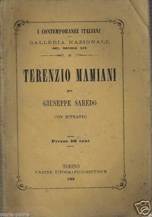 Terenzio Mamiani Di Giuseppe Saredo (1860)   Biografia Risorgimentale Marchigiana