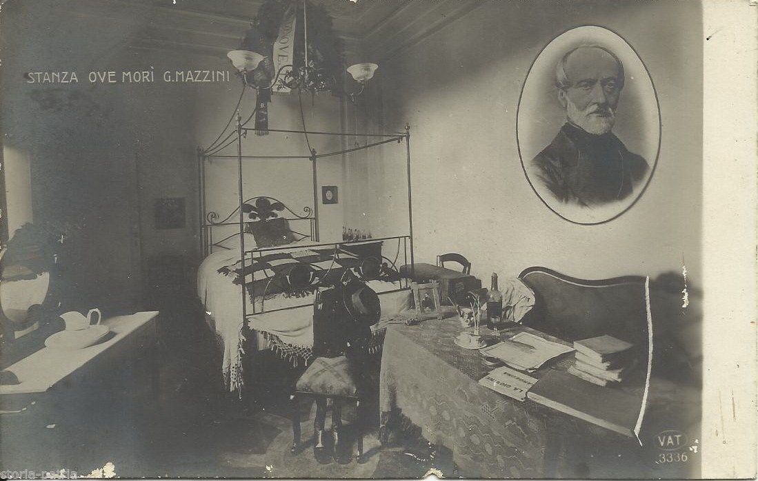 Fotocartolina Della Stanza Della Morte Di Giuseppe Mazzini, Risorgimento