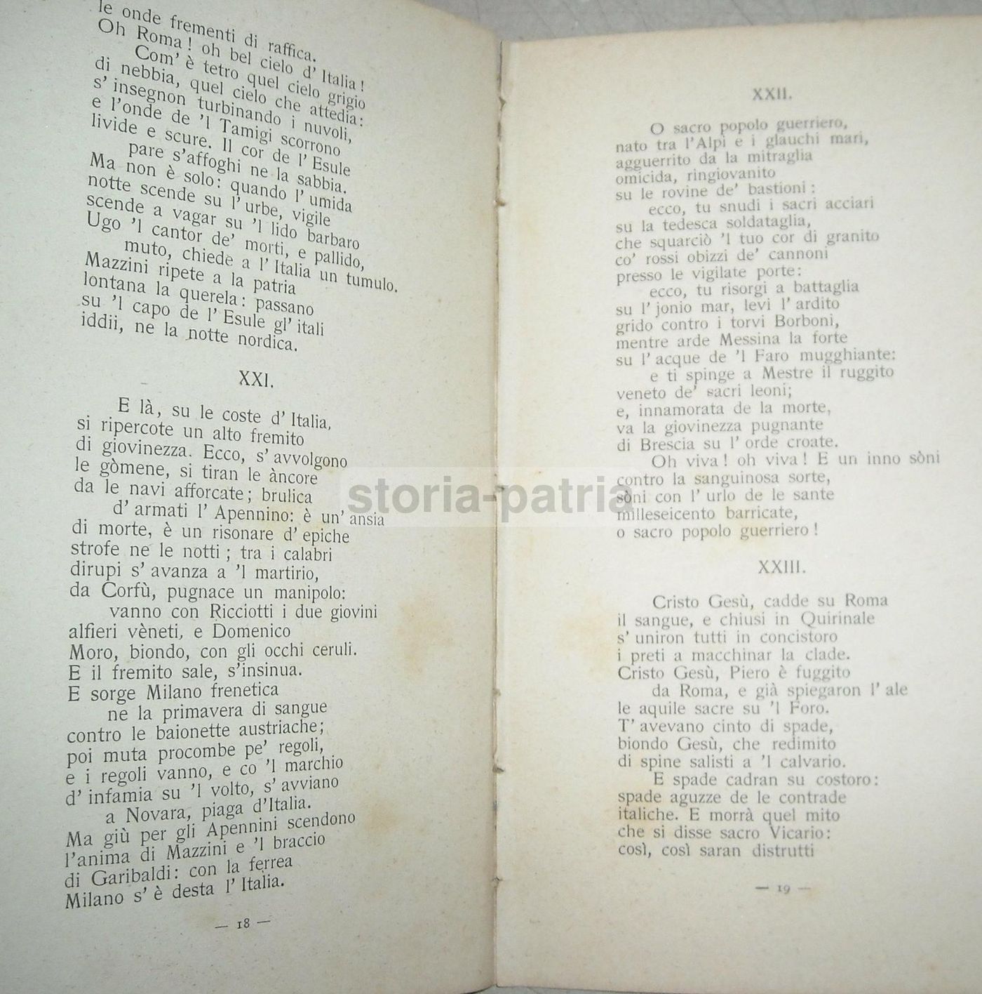 La Canzone Di Mazzini. Ermete Gaeta. 1905. Risorgimento. Napoli