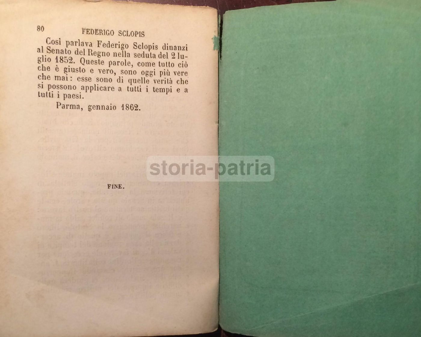 Biografia Di Federico Sclopis Con Ritratto Inciso, 1862, Risorgimento