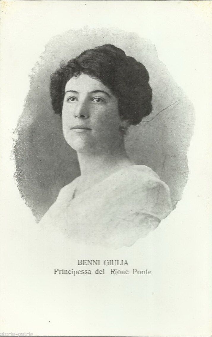 Cartolina Antica Giulia Benni, Principessa Del Rione Ponte, Roma, Circa 1920