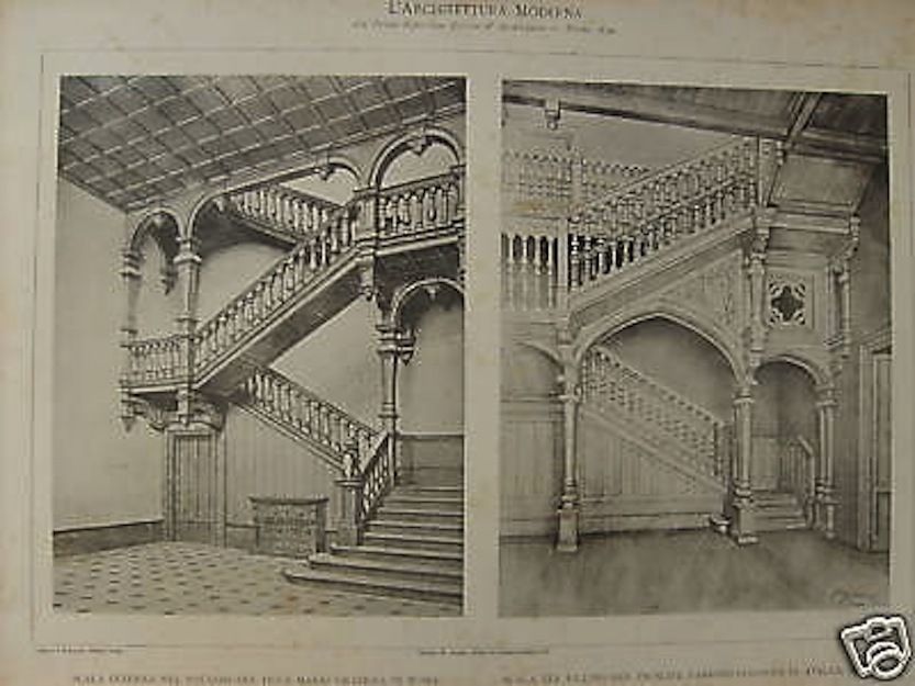 Scale Di Palazzo Grazioli E Villino Colonna, Roma E Anzio. Architetto Giovanni Riggi, 1892