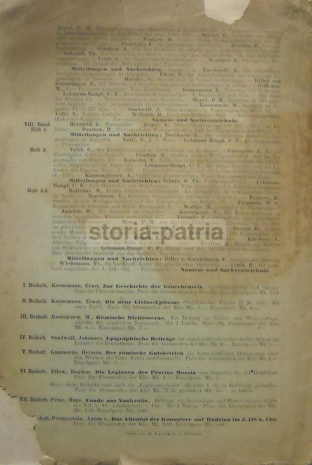 Ricerche Demografiche Intorno Ai Colombari Romani, Vittorio Macchioro, 1908