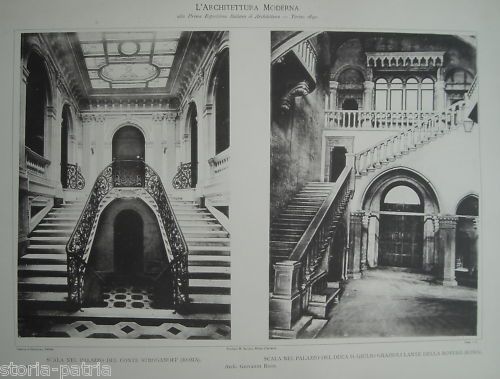 Scala Nel Palazzo Stroganoff E Palazzo Grazioli A Roma, Architettura Di Giovanni Riggi, 1890