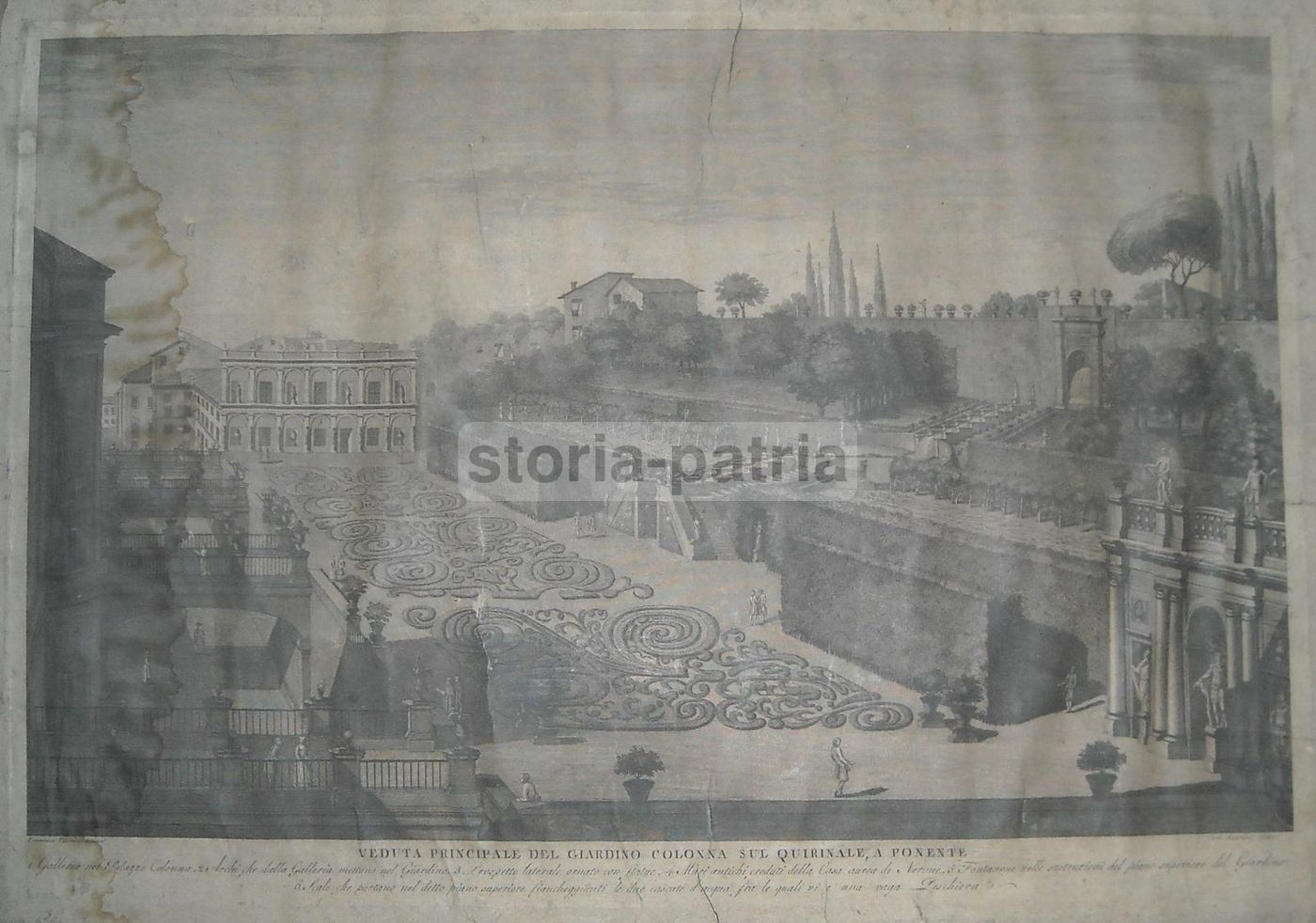 Veduta Principale Del Giardino Colonna Sul Quirinale