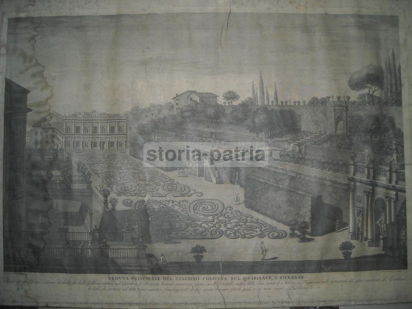 Veduta Principale Del Giardino Colonna Sul Quirinale