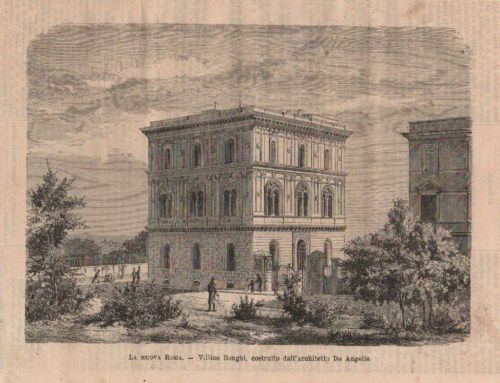 Villino Bonghi, Roma: Incisione Xilografica Dell'Architetto De Angelis