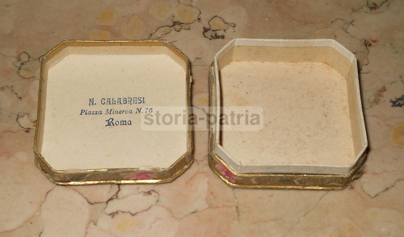 Astuccio Pubblicitario Antico N. Calabresi Roma Piazza Minerva
