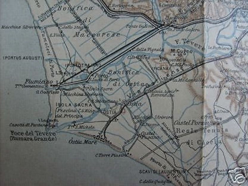 Mappa Antica Della Campagna Romana, Bracciano E Genzano, Anni '20