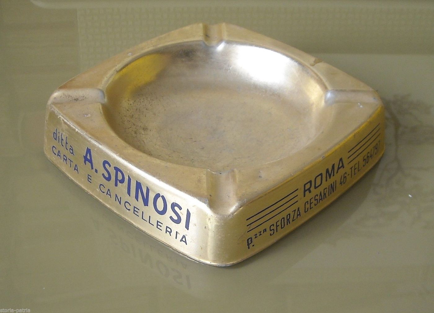 Posacenere Pubblicitario A. Spinosi Roma Carta Cancelleria Vintage