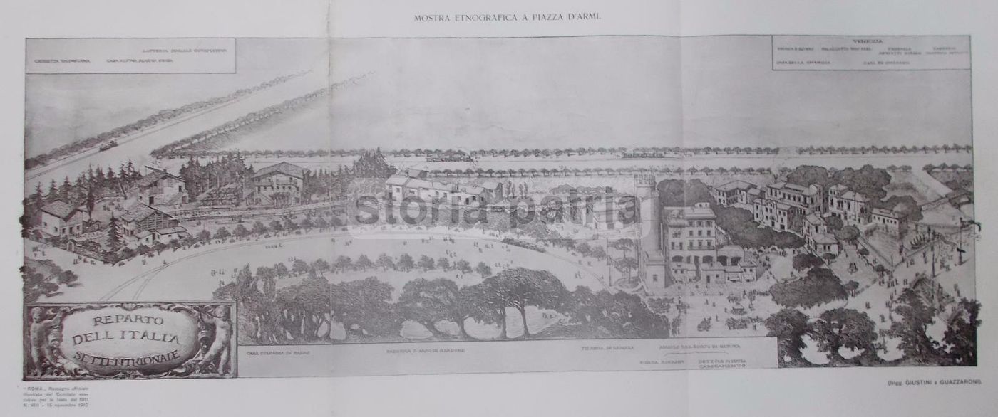 Esposizione Di Roma 1911: Padiglione Italia Settentrionale, Progetto Giustini E Guazzaroni