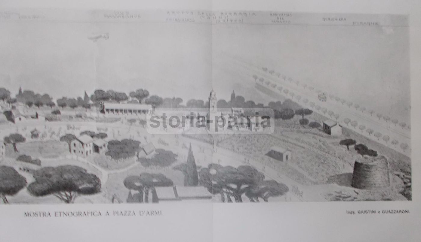 Esposizione Roma 1911: Padiglione Sardegna. Stampa Originale, 1910 Circa