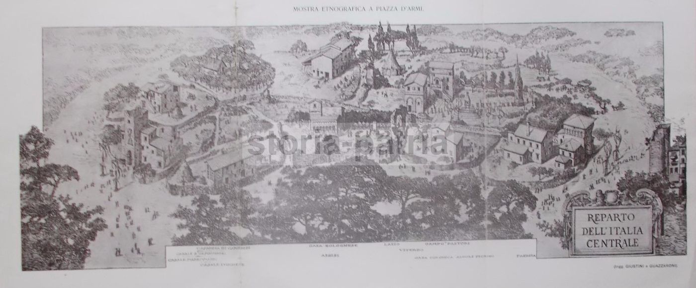 Esposizione Etnografica Roma 1911, Italia Centrale. Stampa Antica