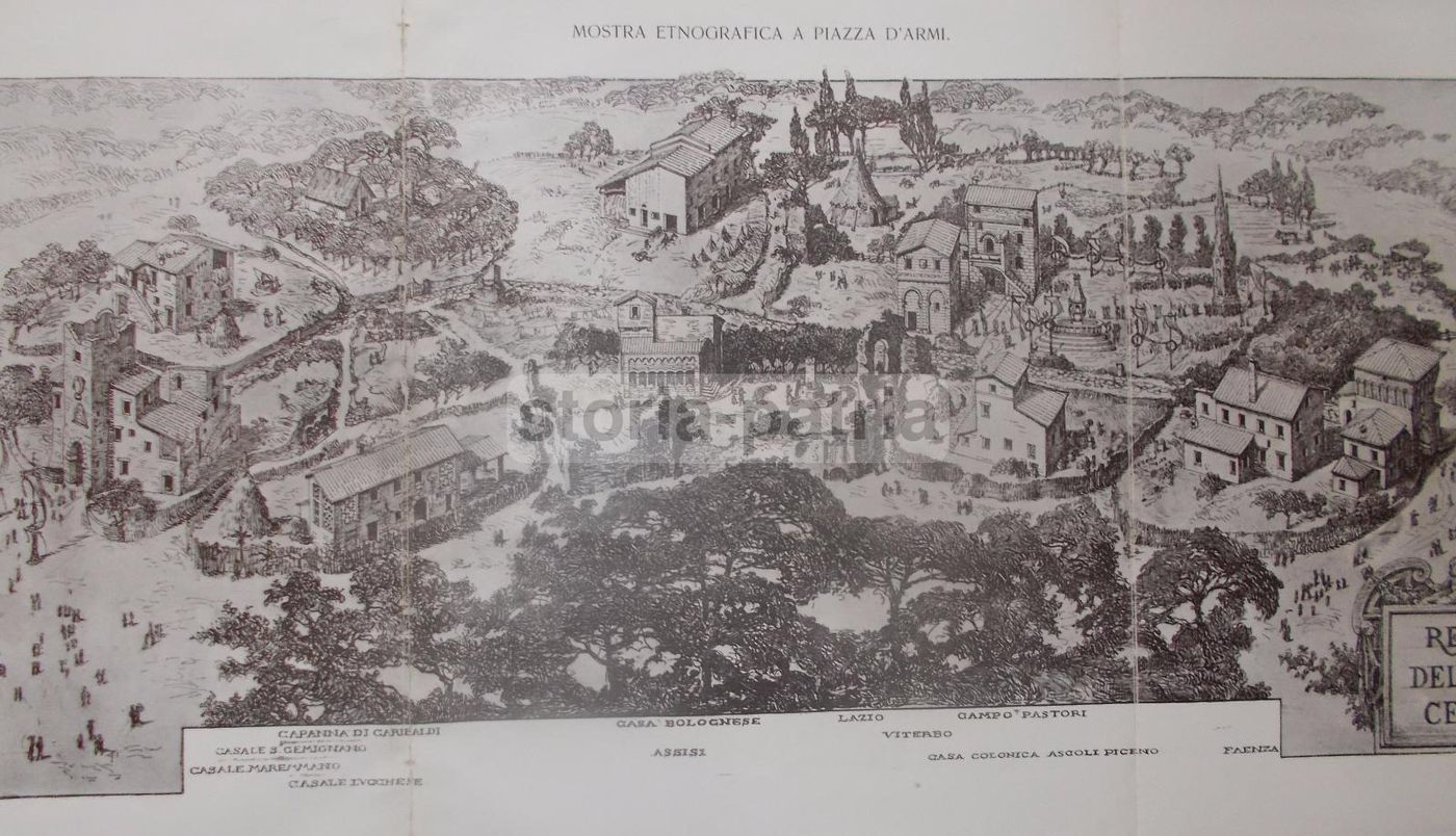 Esposizione Etnografica Roma 1911, Italia Centrale. Stampa Antica