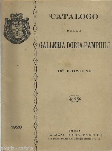 Catalogo Galleria Doria Pamphilj Roma 1928 Edizione d'Epoca