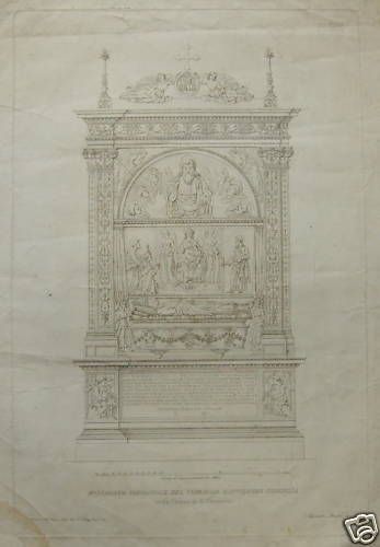 Incisione Del Monumento Al Cardinale Bartolomeo Roverella, Basilica Di San Clemente, Roma