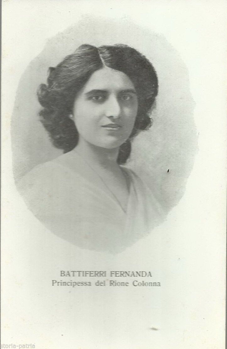 Cartolina Antica Principessa Fernanda Battiferri, Rione Colonna, Roma