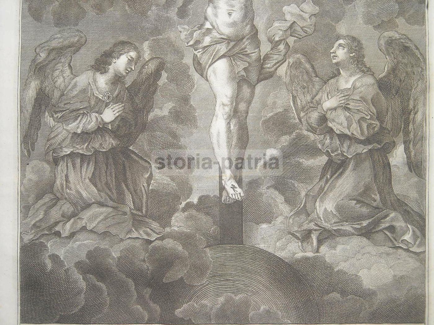 Incisione Santissima Trinità, San Filippo Neri, Roma, 1775