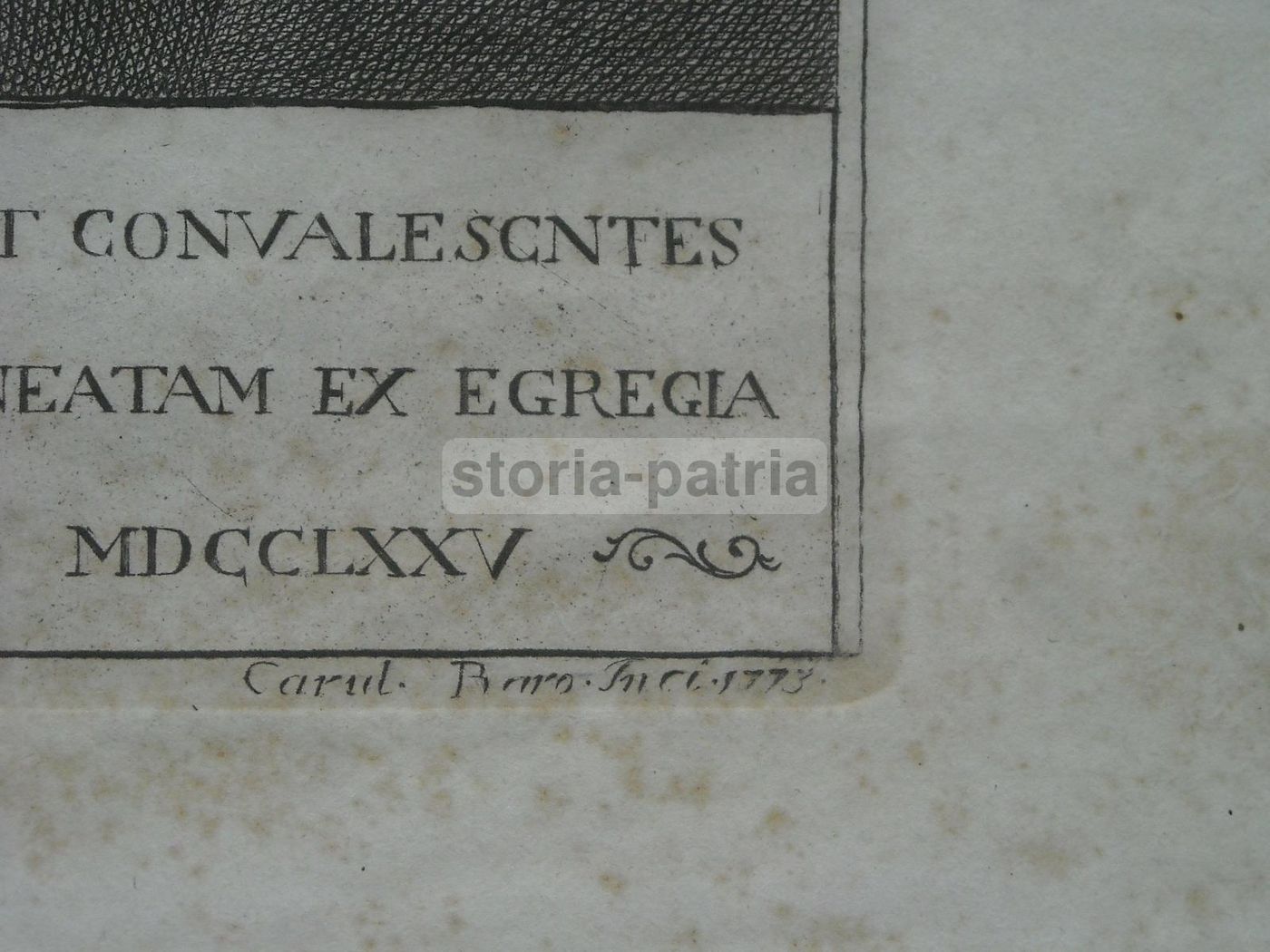 Incisione Santissima Trinità, San Filippo Neri, Roma, 1775