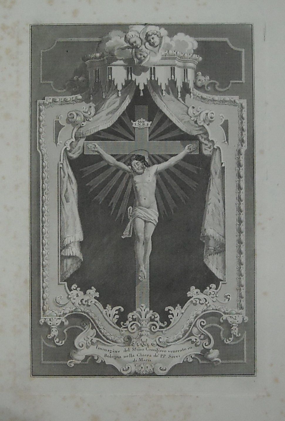 Incisione Del Santissimo Crocifisso, Chiesa Dei Servi Di Maria, Bologna, Metà XIX Secolo