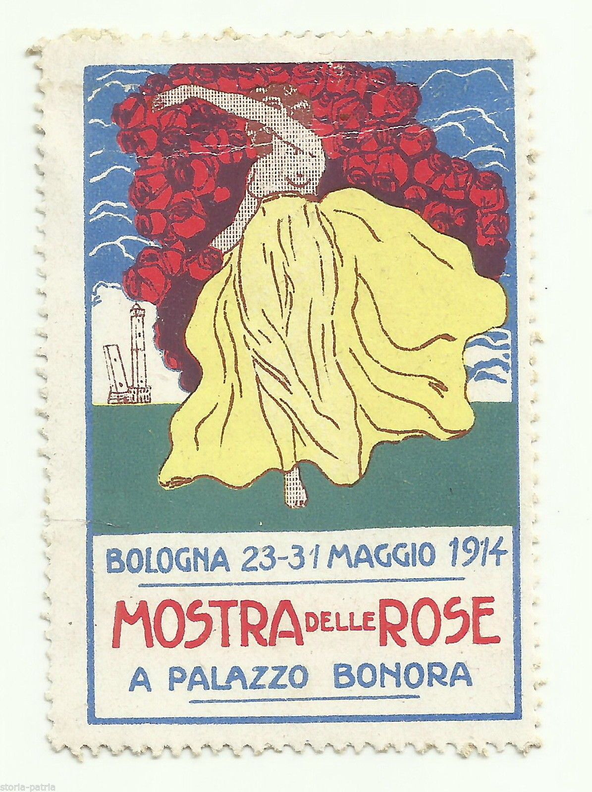 Mostra Delle Rose Bologna 1914 Palazzo Bonora Stampa Pubblicitaria