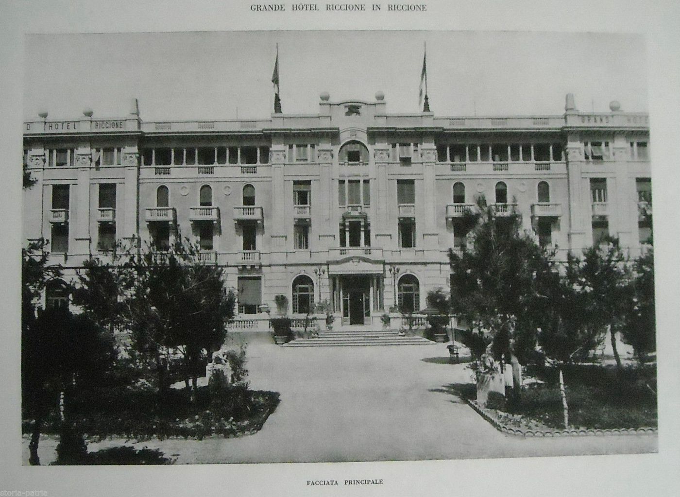Grande Hotel Riccione, Architetto Rutilio Ceccolini, Stampa Originale Anni '30