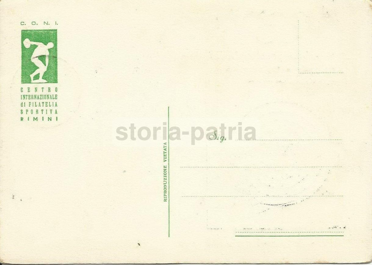 Cartolina Pubblicitaria Tiro Pistola Rimini 1960 Preolimpionica