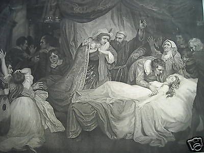 Romeo E Giulietta. Incisione Originale, 1791. Boydell, Shakespeare Gallery.