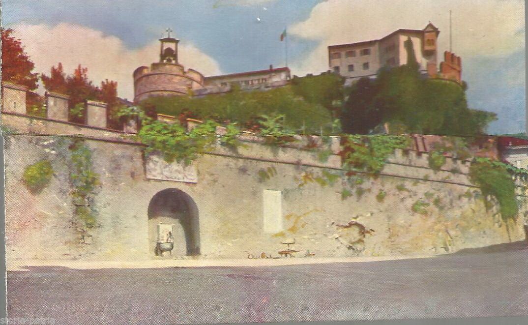 Cartolina Antica Rovereto: Castello E Campana Dei Caduti, 1930