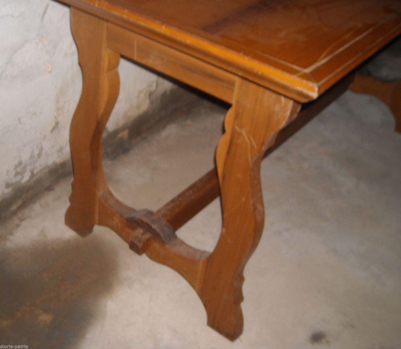 Tavolo Scrittoio Stile Fratino In Legno Massello Da Restaurare