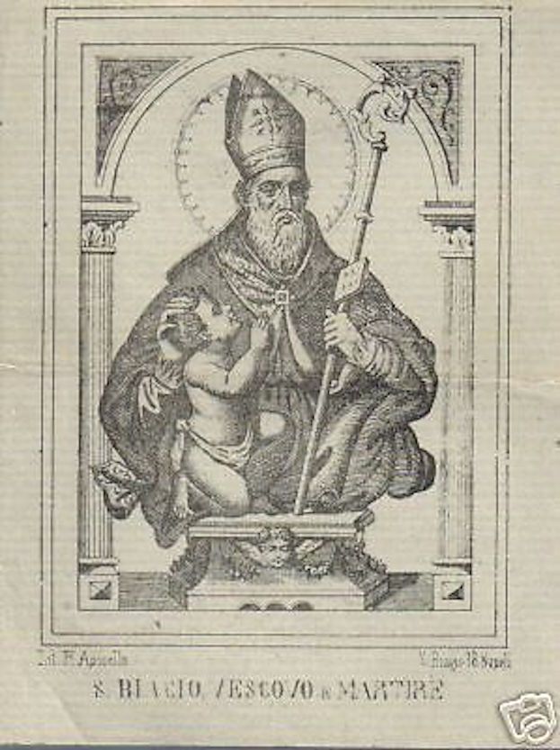San Biagio: Litografia Popolare Napoletana Fine '800, F. Apicella