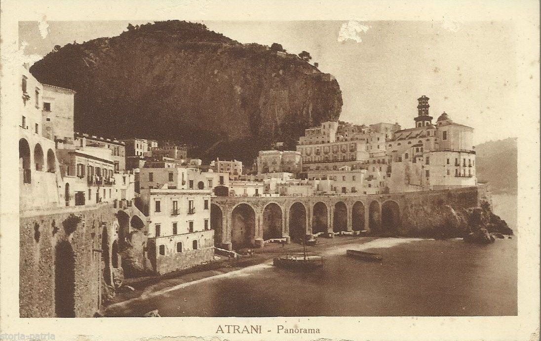 Cartolina Antica Atrani Con Pubblicità Pastiglie Valda, Anni '30