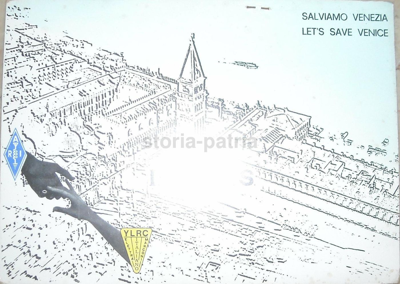 Cartolina Salviamo Venezia: Manifestazione Radioamatori, Trento 1975